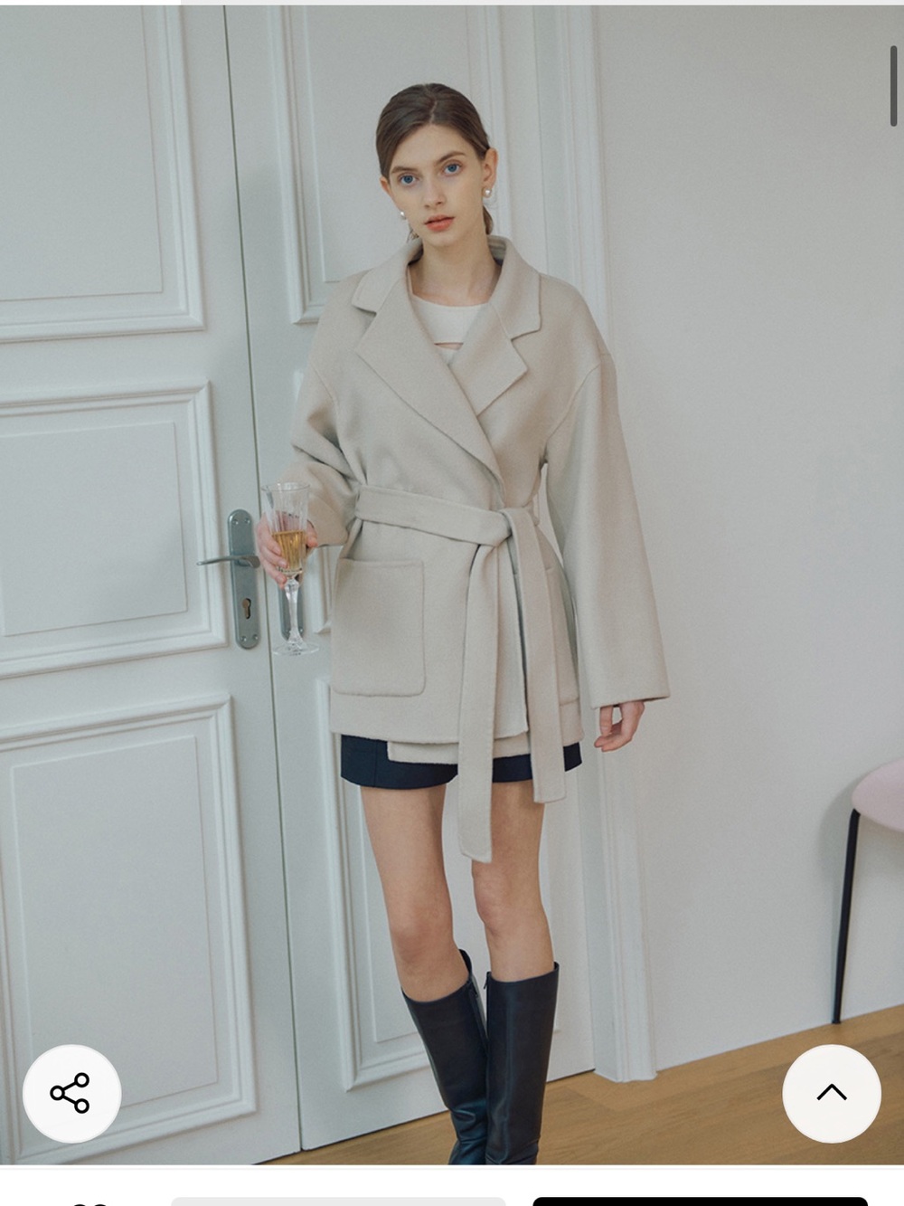 Loeuvre Ivory Women's Coat W Concept Reversible!